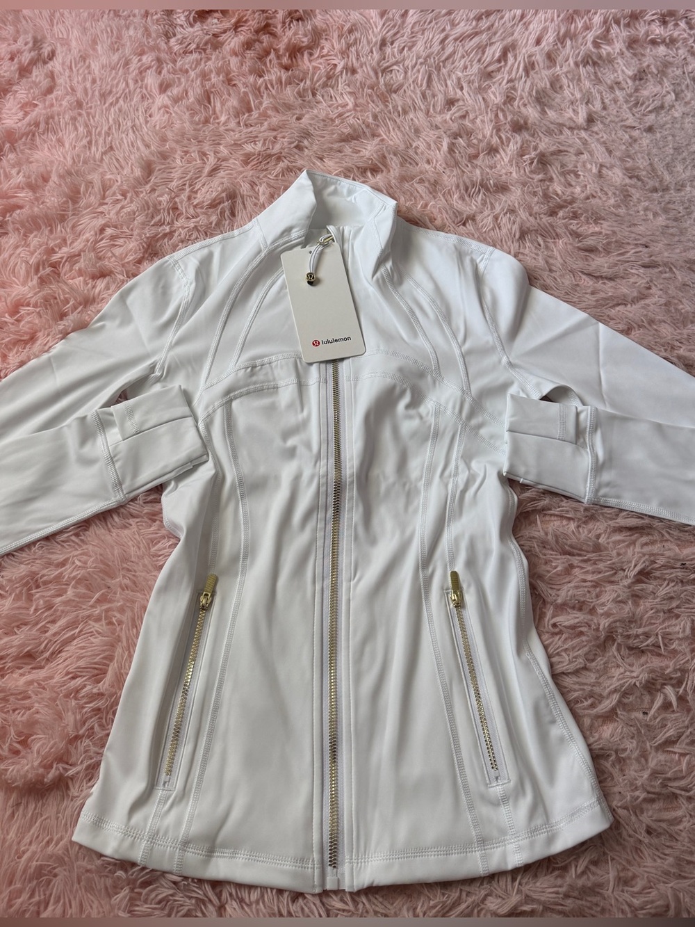 lululemon athletica define jacket (White with gold accents)